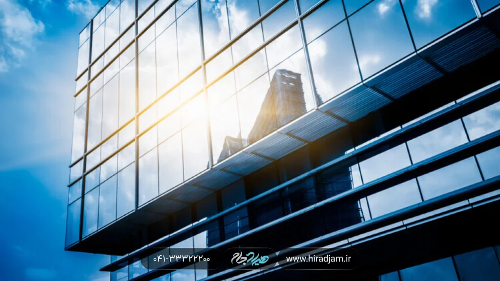 شیشه رفلکس آبی